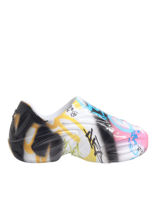 Dolce & Gabbana Multicolor Graffiti Daymaster Sneakers Shoes by Dolce & Gabbana