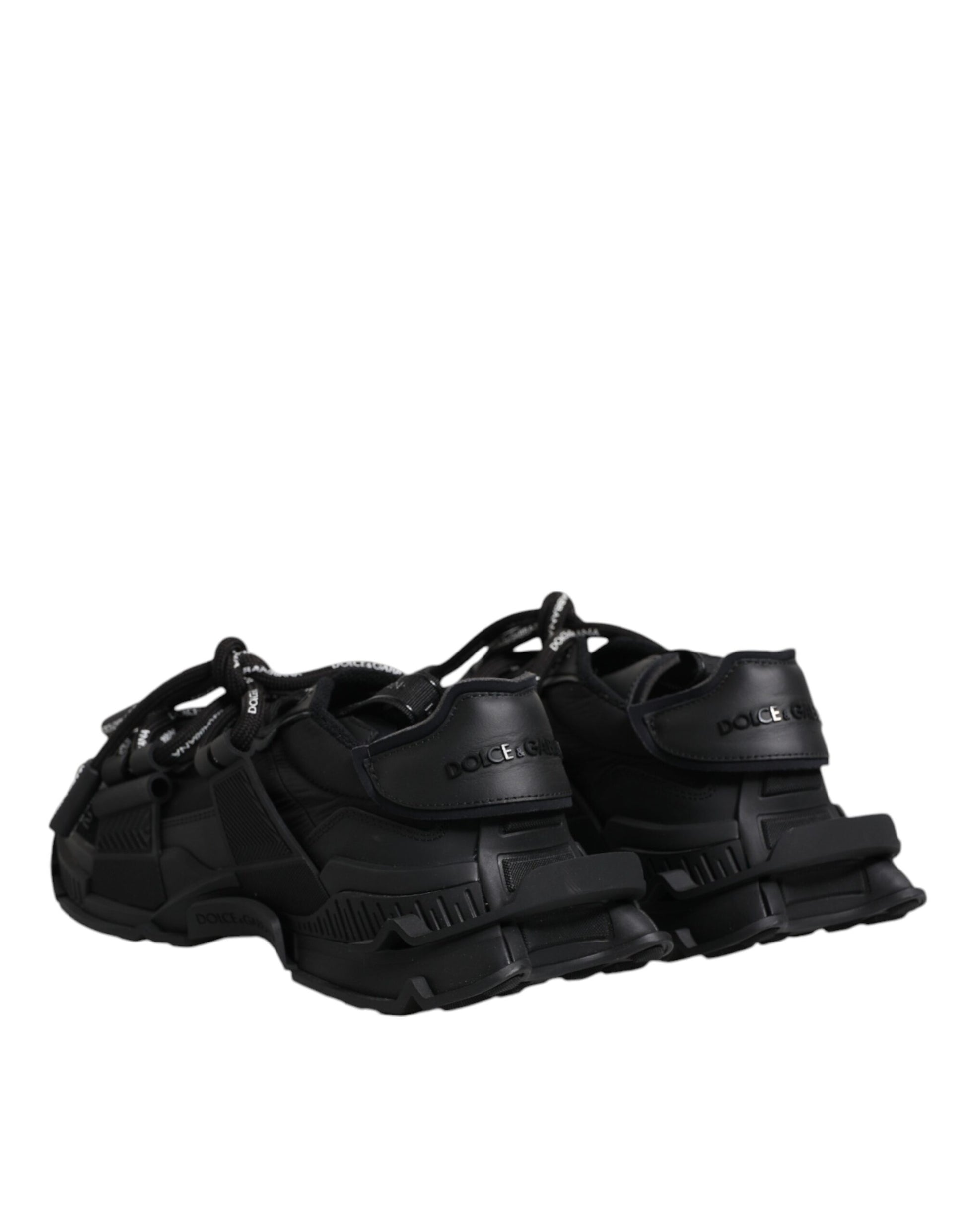 Dolce & Gabbana Black Low Top Space Lace Up Sneakers Shoes by Dolce & Gabbana