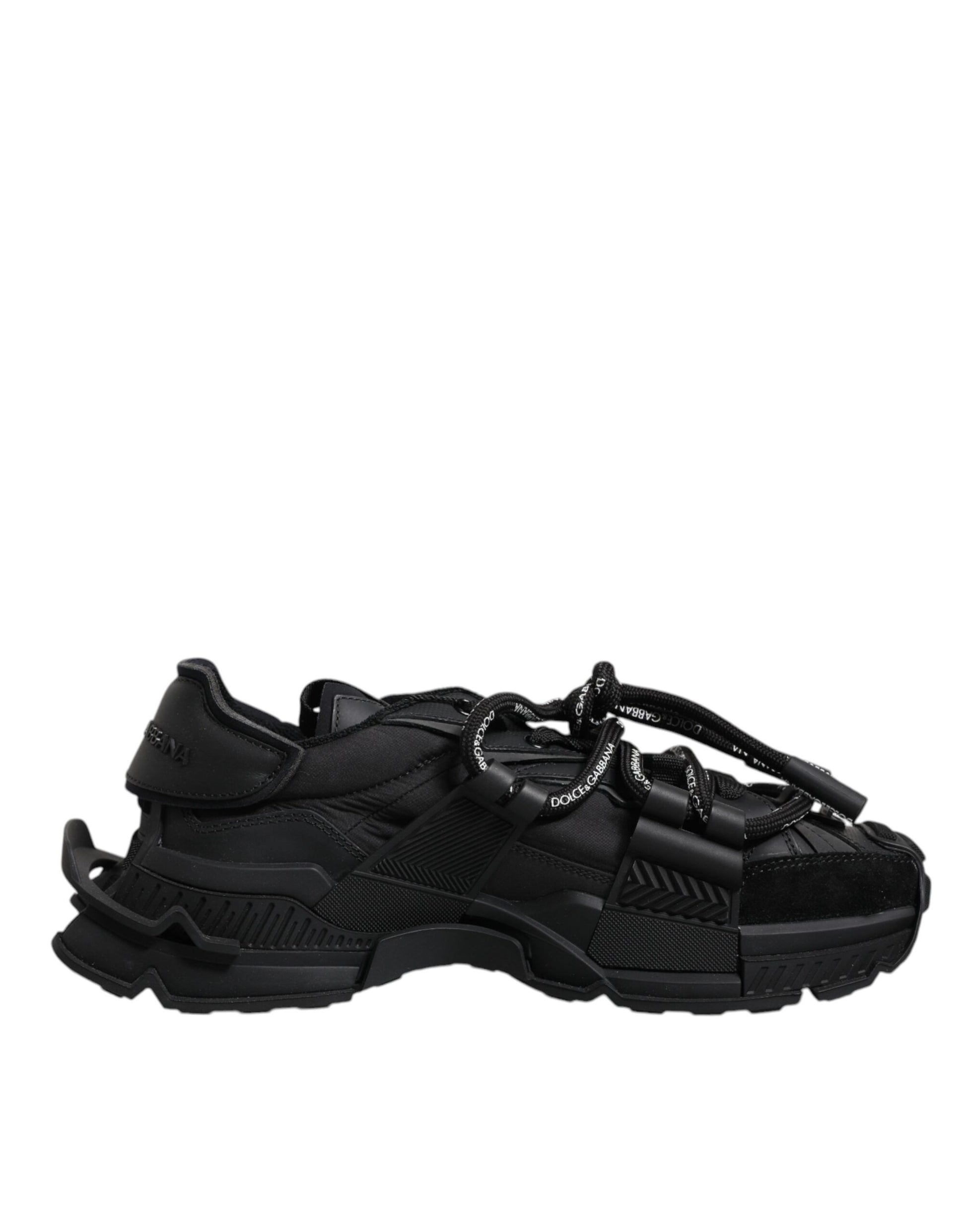 Dolce & Gabbana Black Low Top Space Lace Up Sneakers Shoes by Dolce & Gabbana