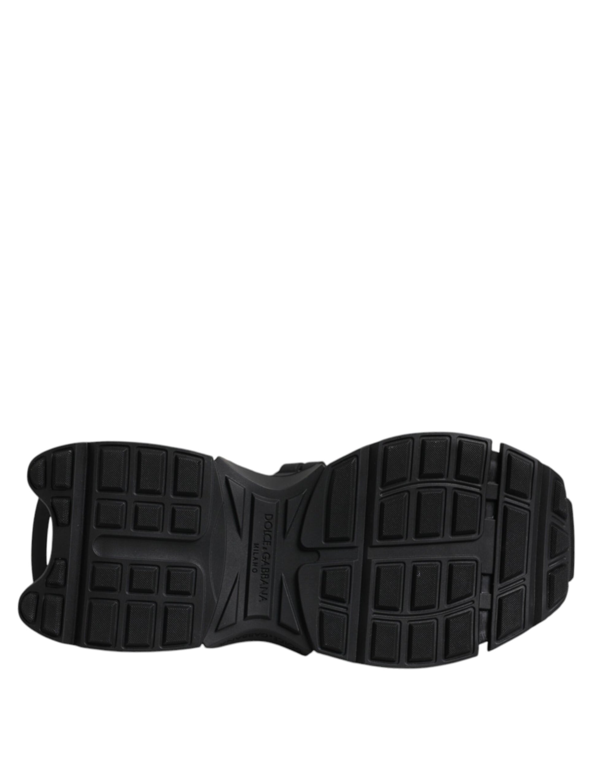 Dolce & Gabbana Black Low Top Space Lace Up Sneakers Shoes by Dolce & Gabbana