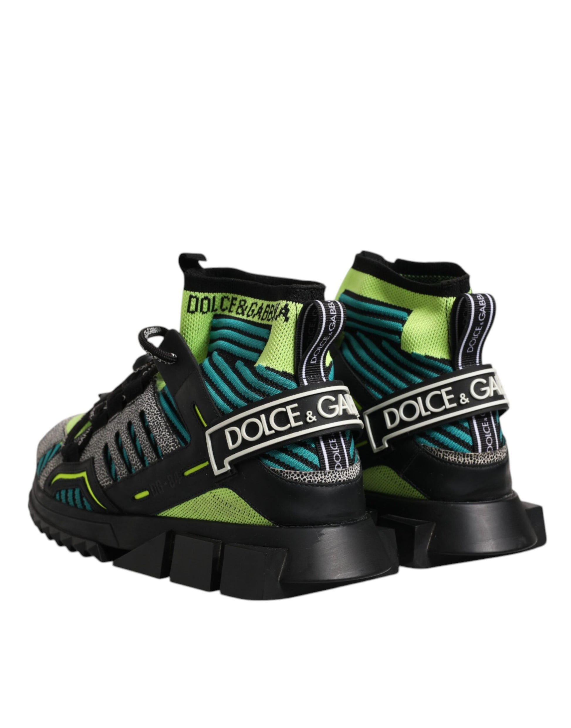 Dolce & Gabbana Multicolor Sorrento Logo Sneakers Socks Shoes by Dolce & Gabbana