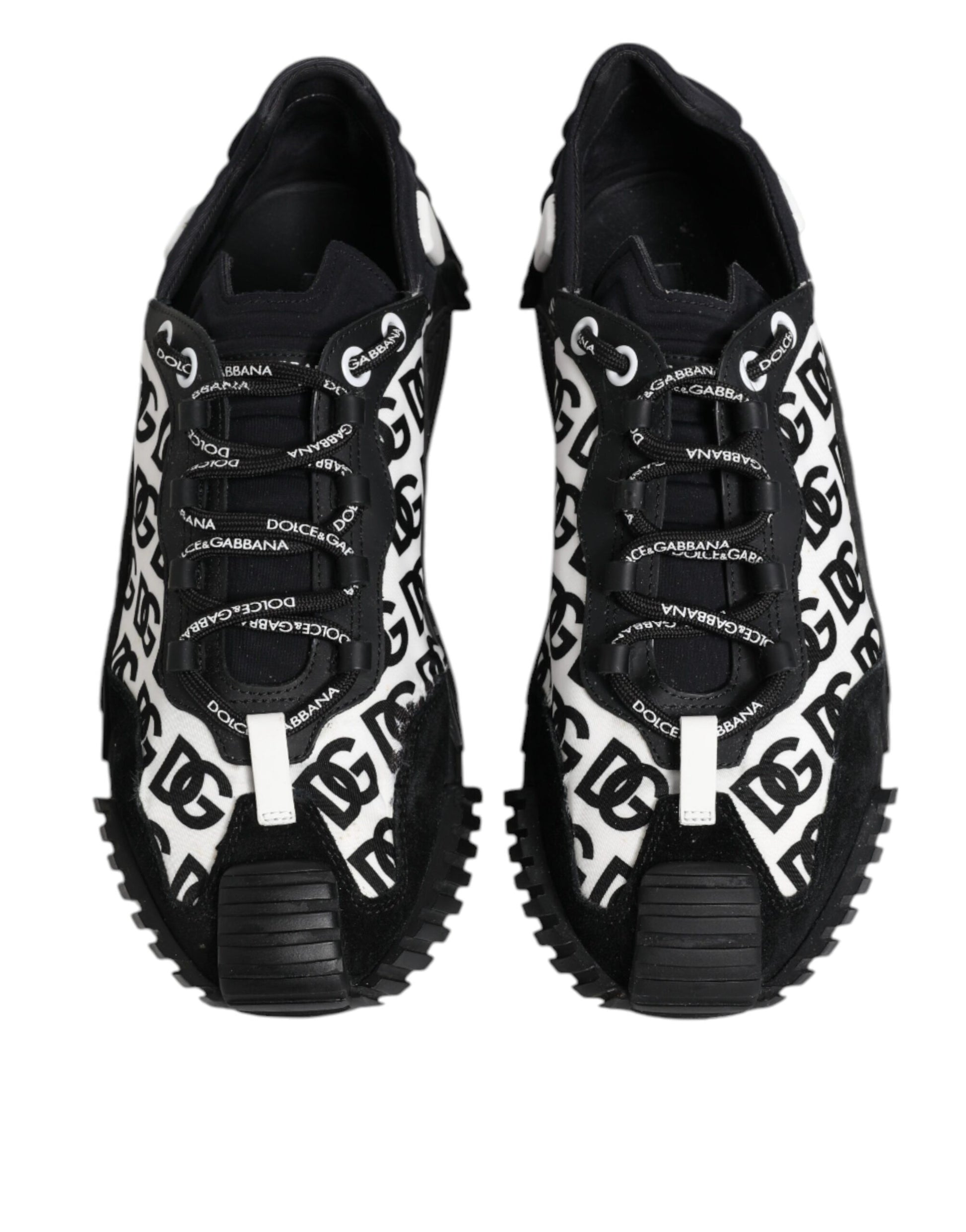 Dolce & Gabbana Black Logo Nylon Low Top NS1 Sneakers Shoes by Dolce & Gabbana