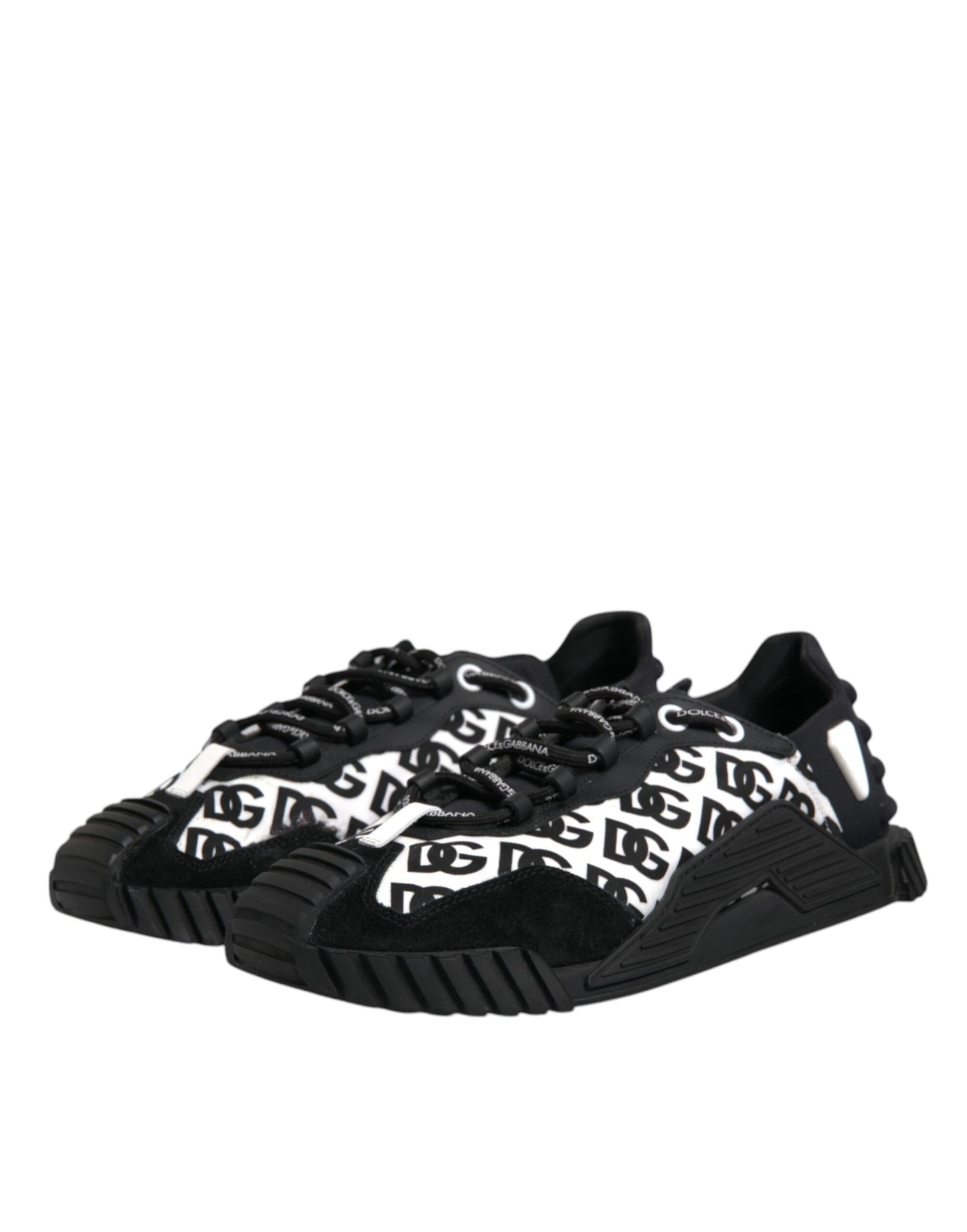 Dolce & Gabbana Black Logo Nylon Low Top NS1 Sneakers Shoes by Dolce & Gabbana