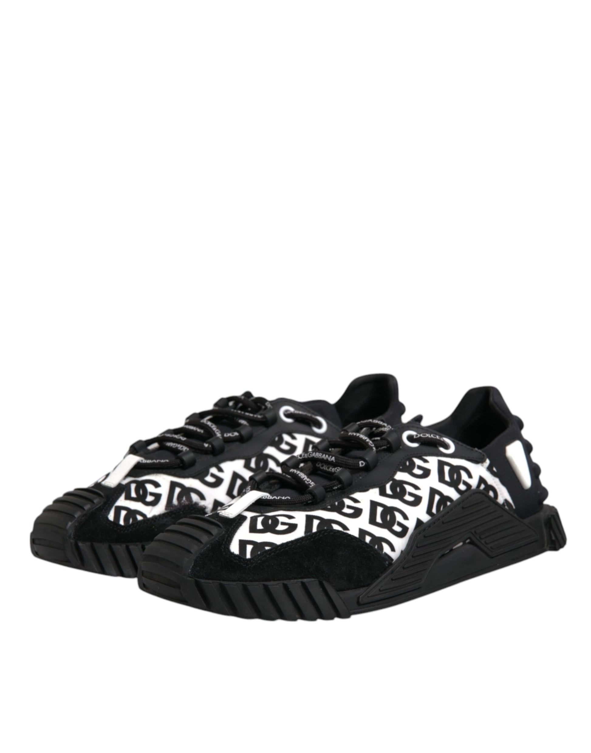 Dolce & Gabbana Black Logo Nylon Low Top NS1 Sneakers Shoes by Dolce & Gabbana