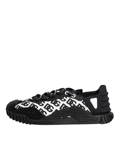 Dolce & Gabbana Black Logo Nylon Low Top NS1 Sneakers Shoes by Dolce & Gabbana