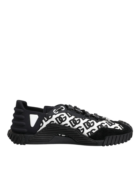 Dolce & Gabbana Black Logo Nylon Low Top NS1 Sneakers Shoes by Dolce & Gabbana