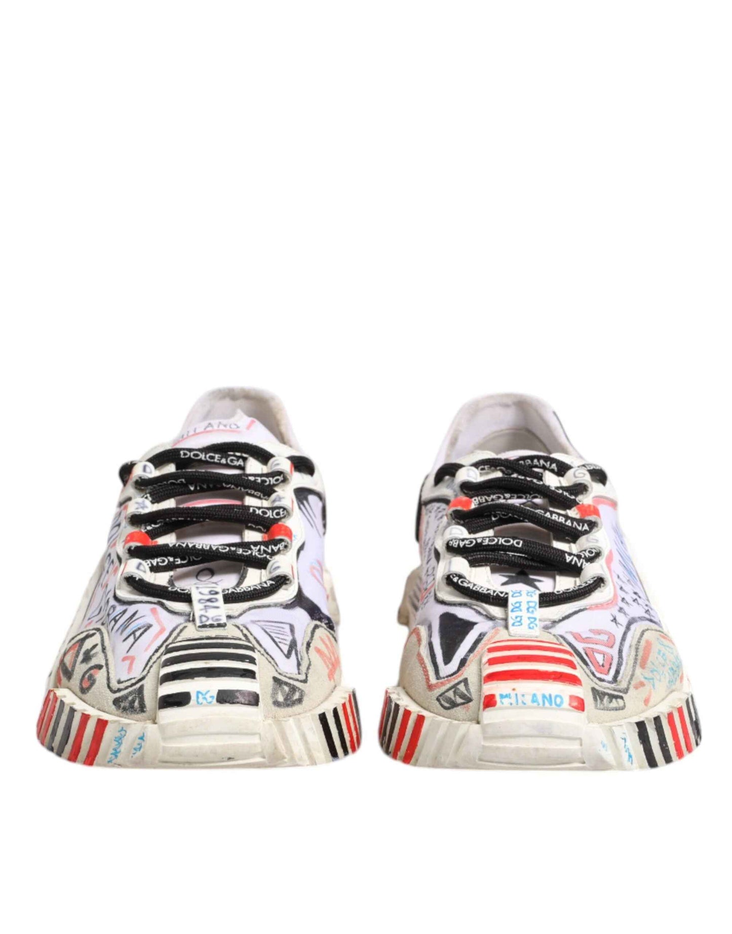 Dolce & Gabbana Multicolor Suede Fabric NS1 Sneakers Shoes by Dolce & Gabbana