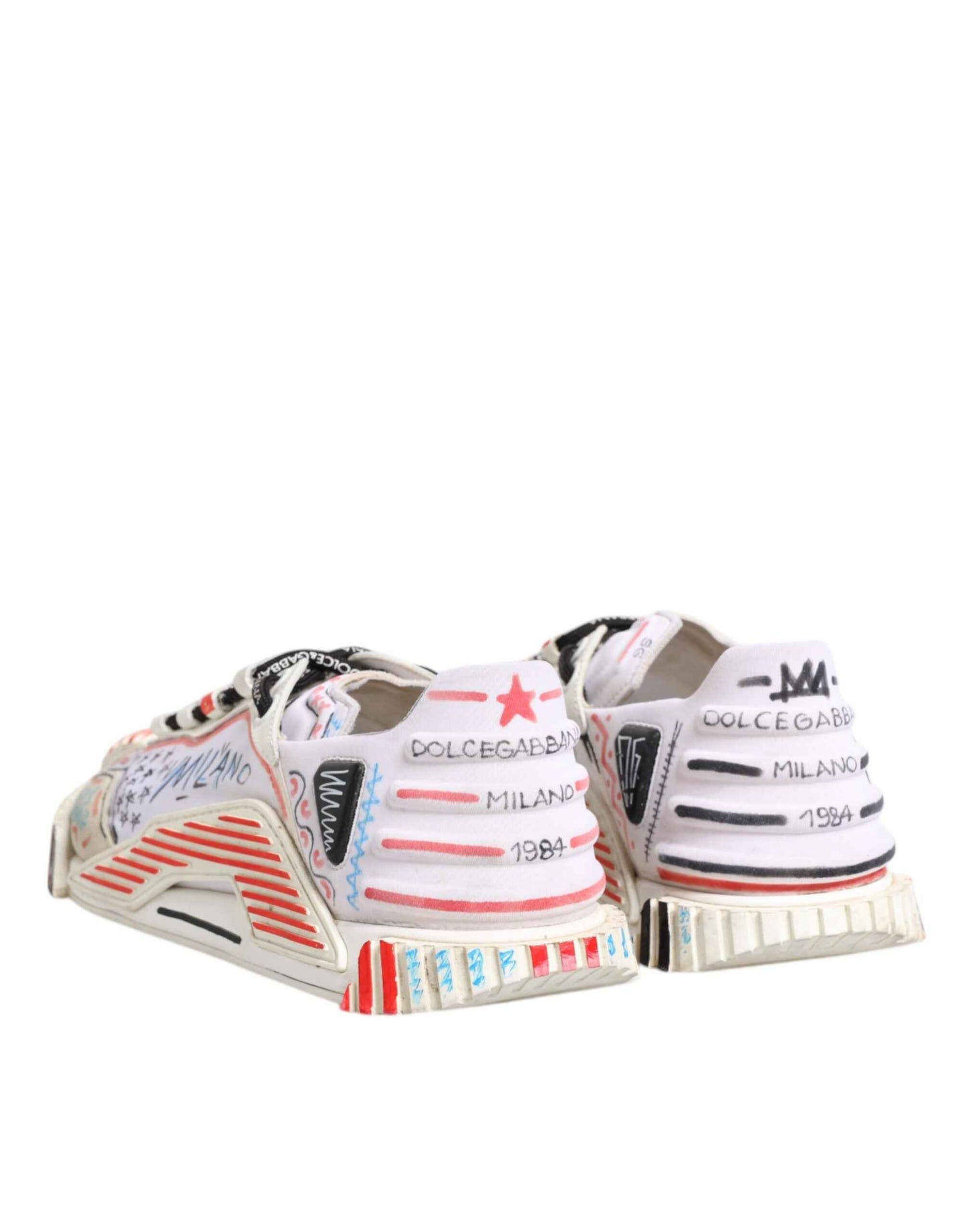 Dolce & Gabbana Multicolor Suede Fabric NS1 Sneakers Shoes by Dolce & Gabbana