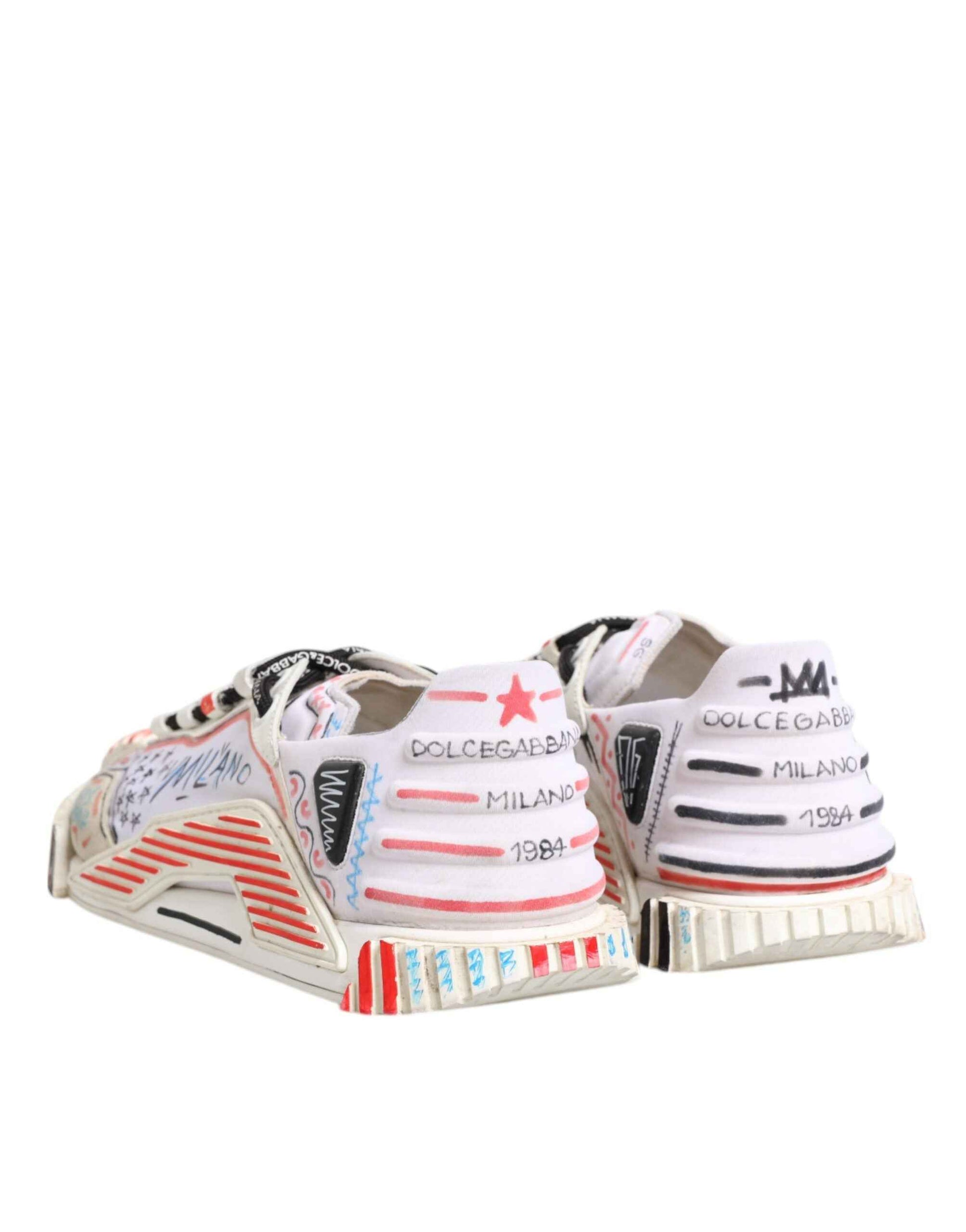 Dolce & Gabbana Multicolor Suede Fabric NS1 Sneakers Shoes by Dolce & Gabbana