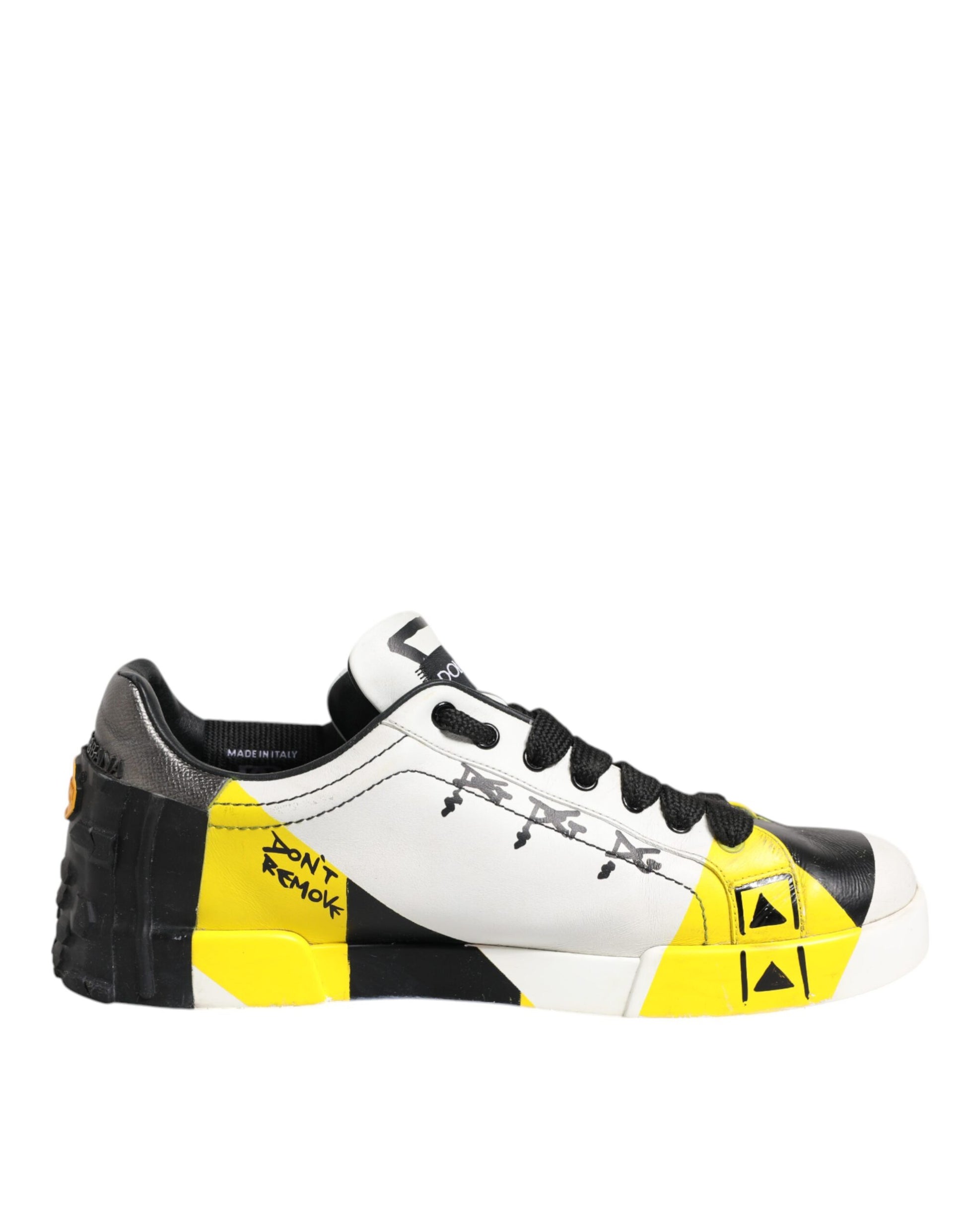 Dolce & Gabbana Multicolor Lettering Portofino Sneakers Shoes by Dolce & Gabbana