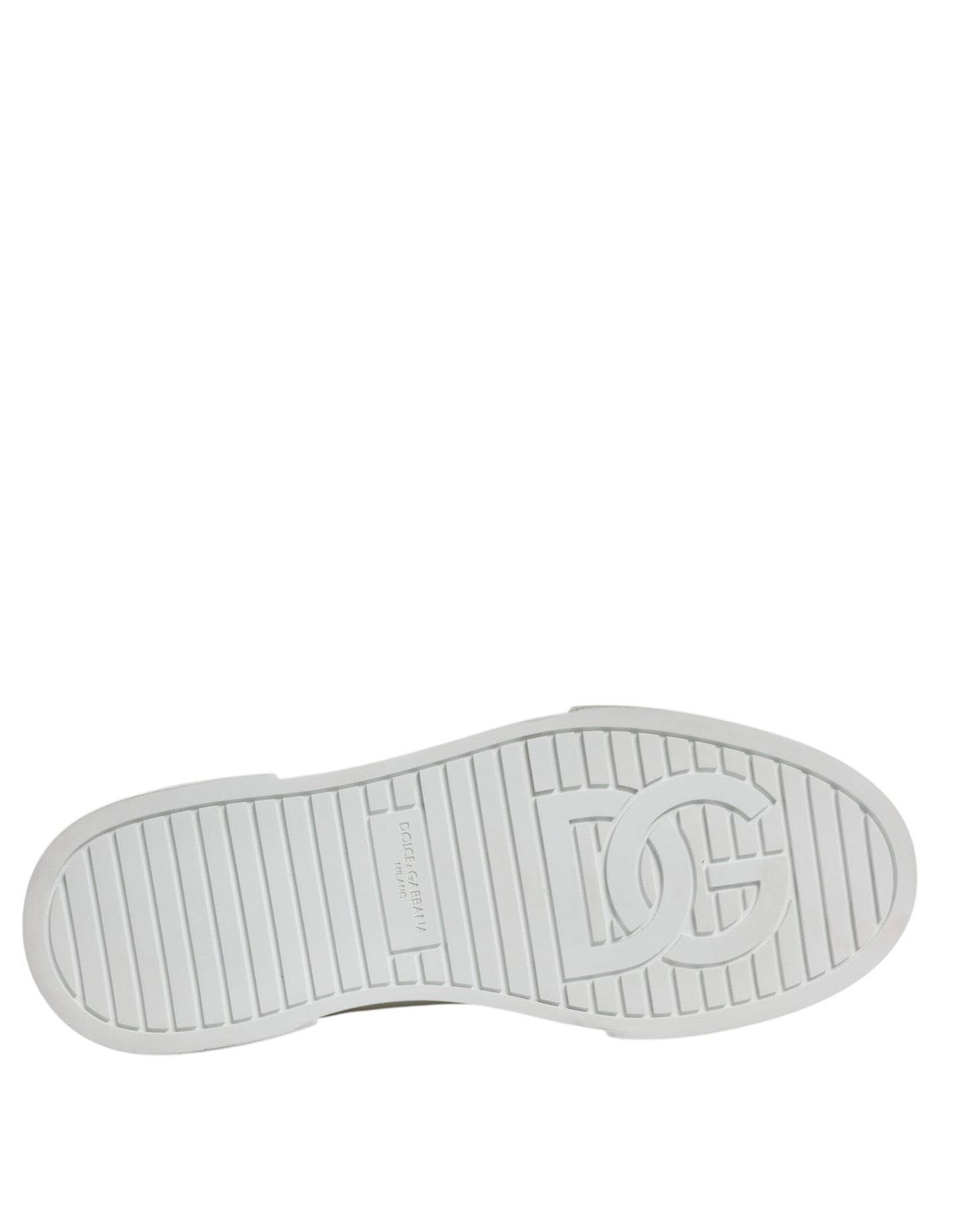 Dolce & Gabbana White Black Cotton High Top Sneakers Shoes by Dolce & Gabbana