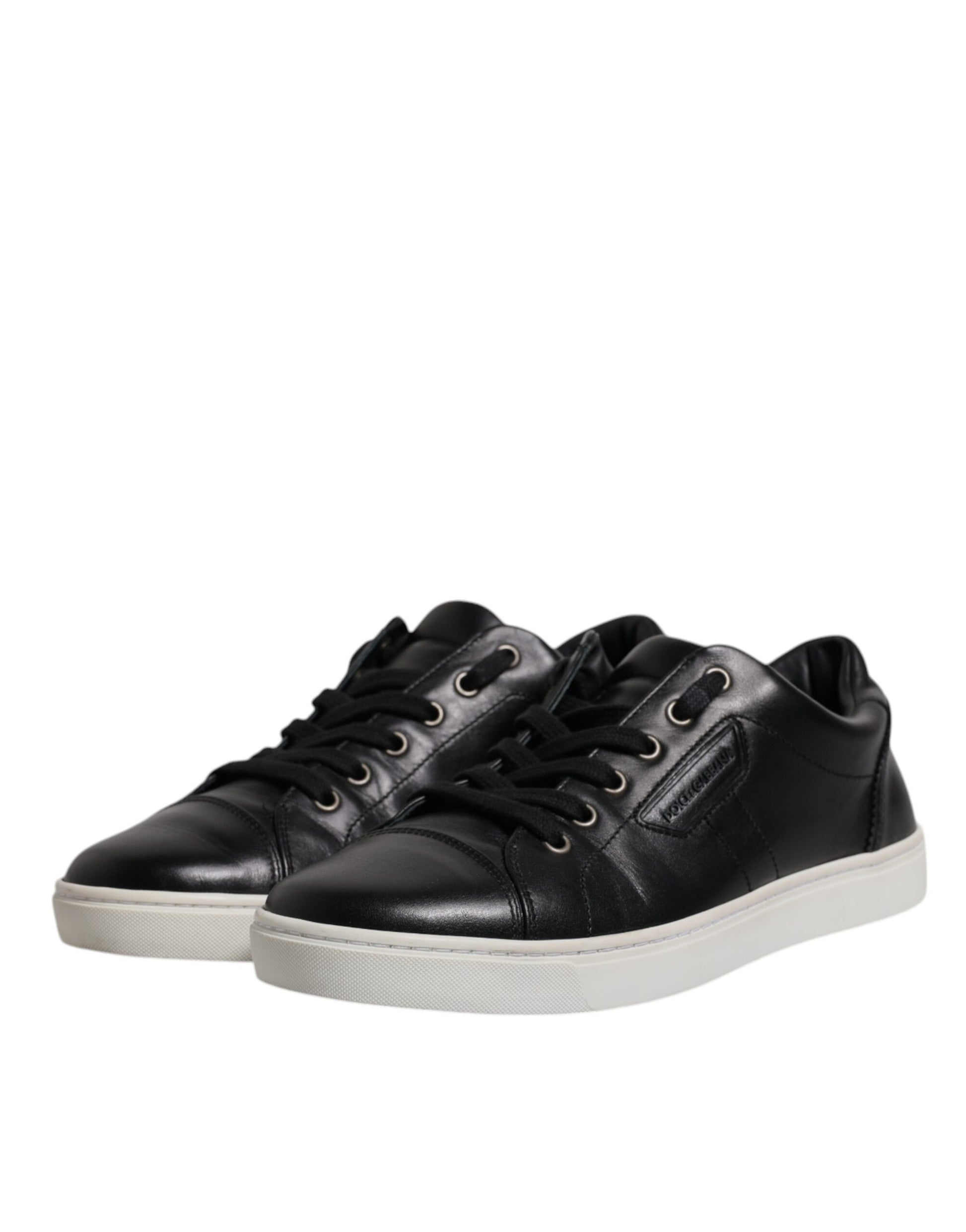 Dolce & Gabbana Black London Nappa Leather Men Sneakers Shoes by Dolce & Gabbana