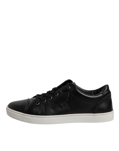 Dolce & Gabbana Black London Nappa Leather Men Sneakers Shoes by Dolce & Gabbana