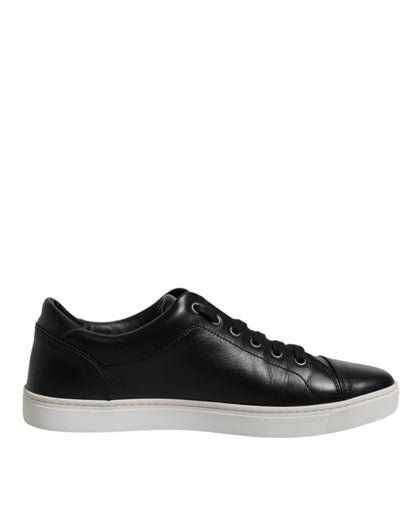 Dolce & Gabbana Black London Nappa Leather Men Sneakers Shoes by Dolce & Gabbana