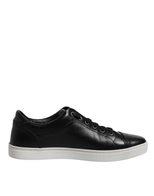 Dolce & Gabbana Black London Nappa Leather Men Sneakers Shoes by Dolce & Gabbana