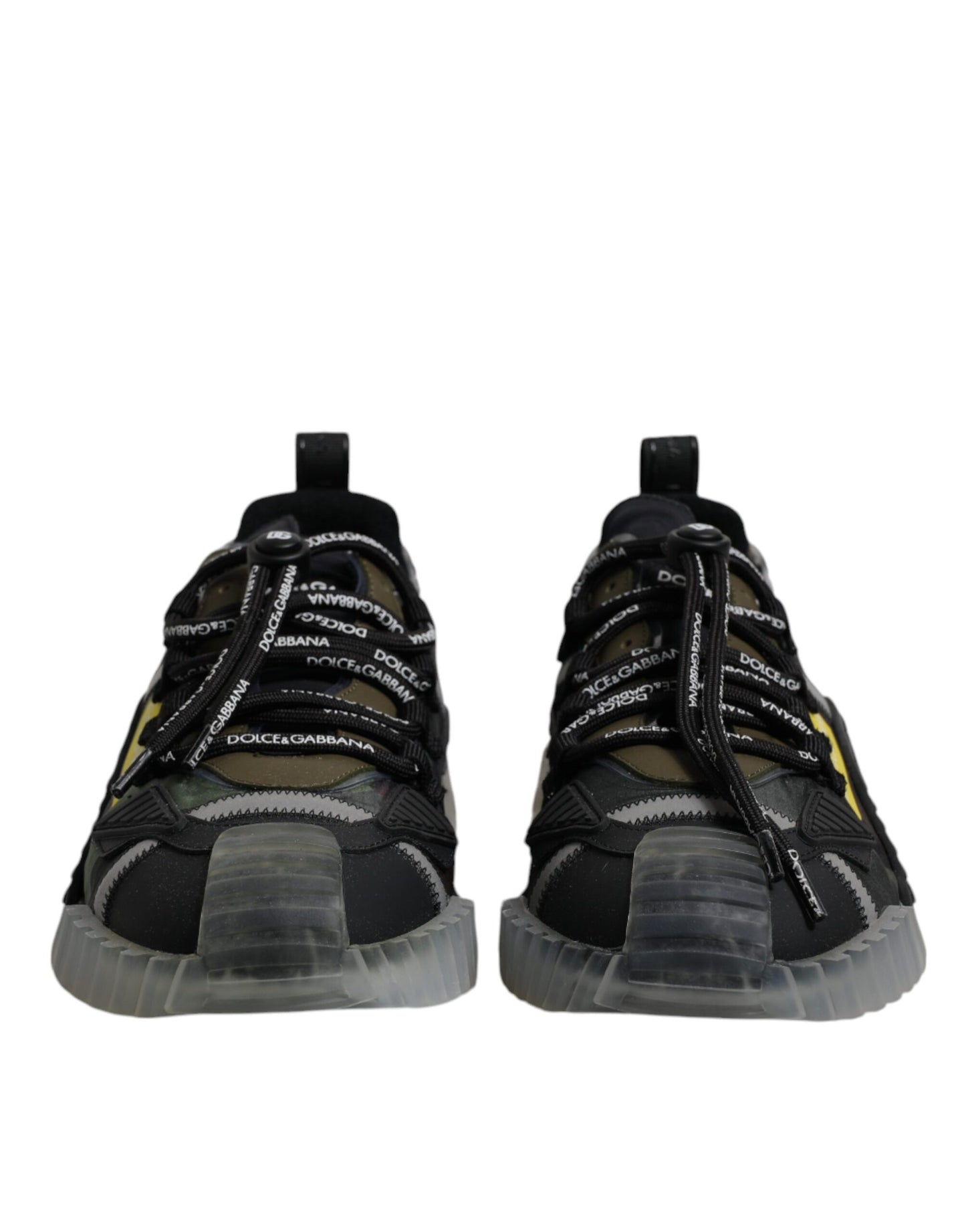 Dolce & Gabbana Black Green Camo NS1 Low Top Sneakers Shoes by Dolce & Gabbana