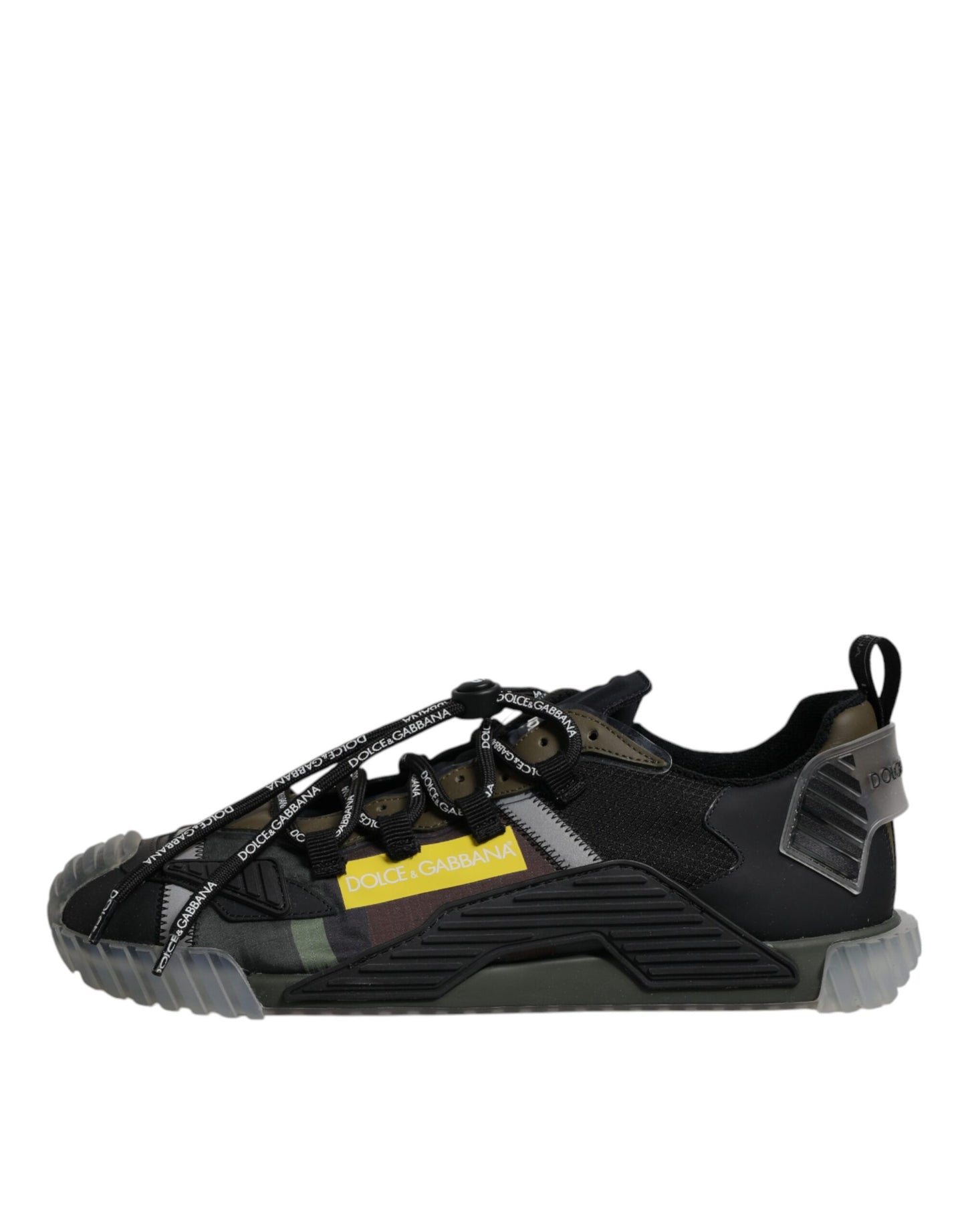 Dolce & Gabbana Black Green Camo NS1 Low Top Sneakers Shoes by Dolce & Gabbana