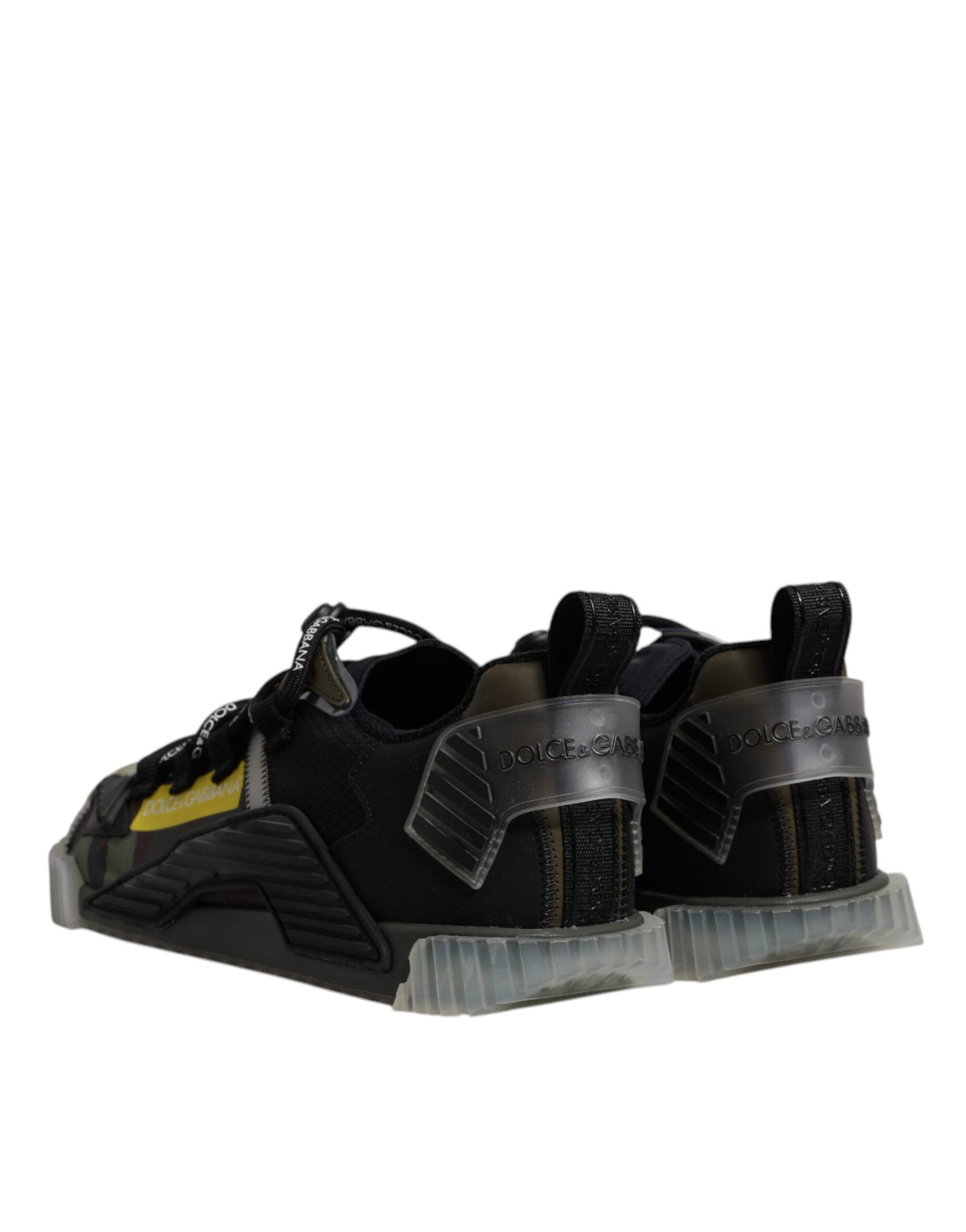 Dolce & Gabbana Black Green Camo NS1 Low Top Sneakers Shoes by Dolce & Gabbana