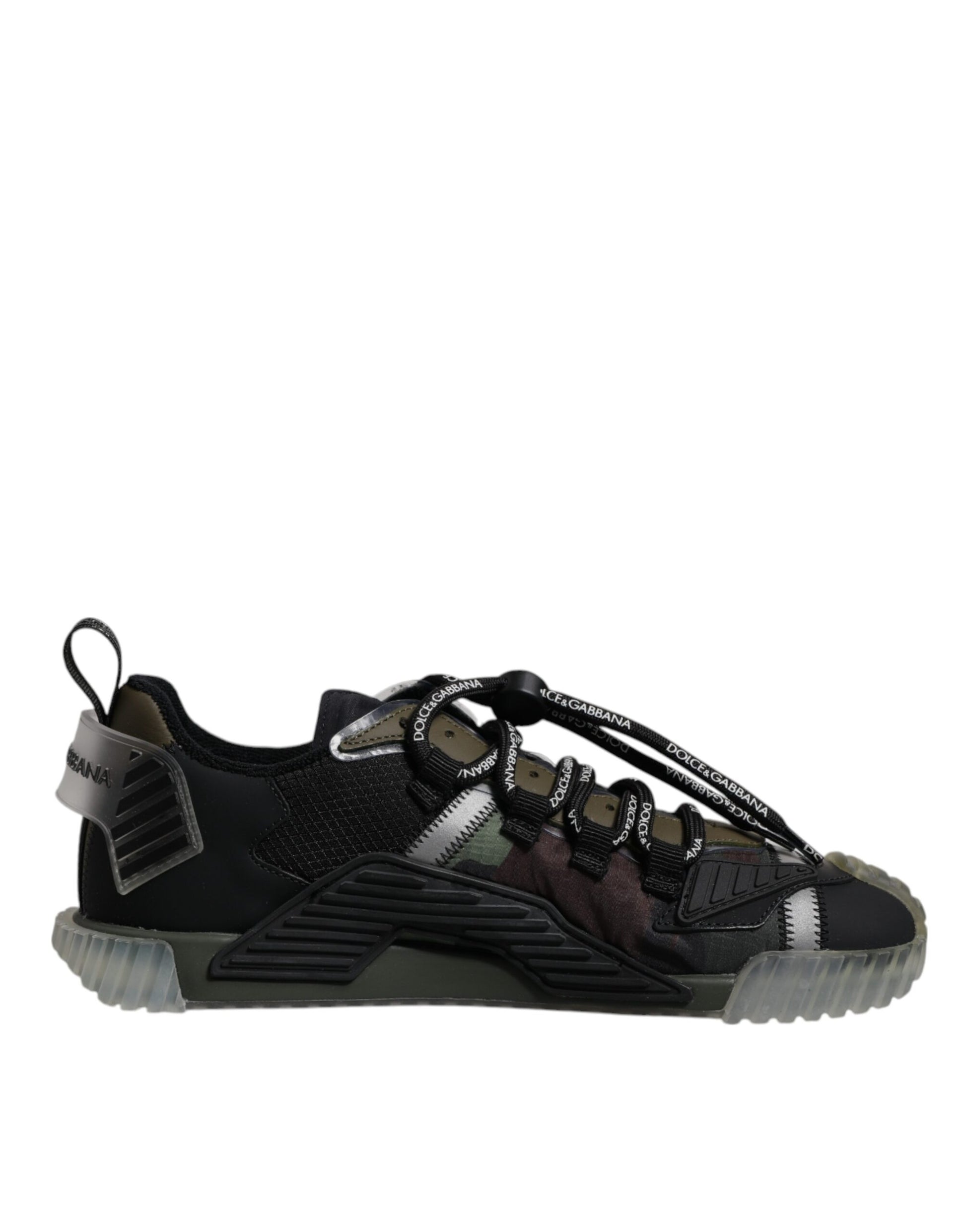 Dolce & Gabbana Black Green Camo NS1 Low Top Sneakers Shoes by Dolce & Gabbana