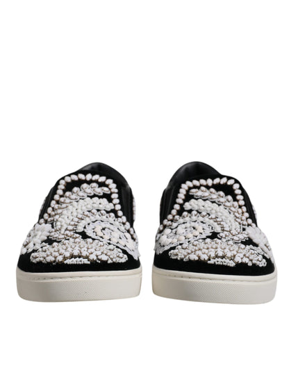 Chaussures à enfiler noires à ornements London pour homme Dolce &amp; Gabbana