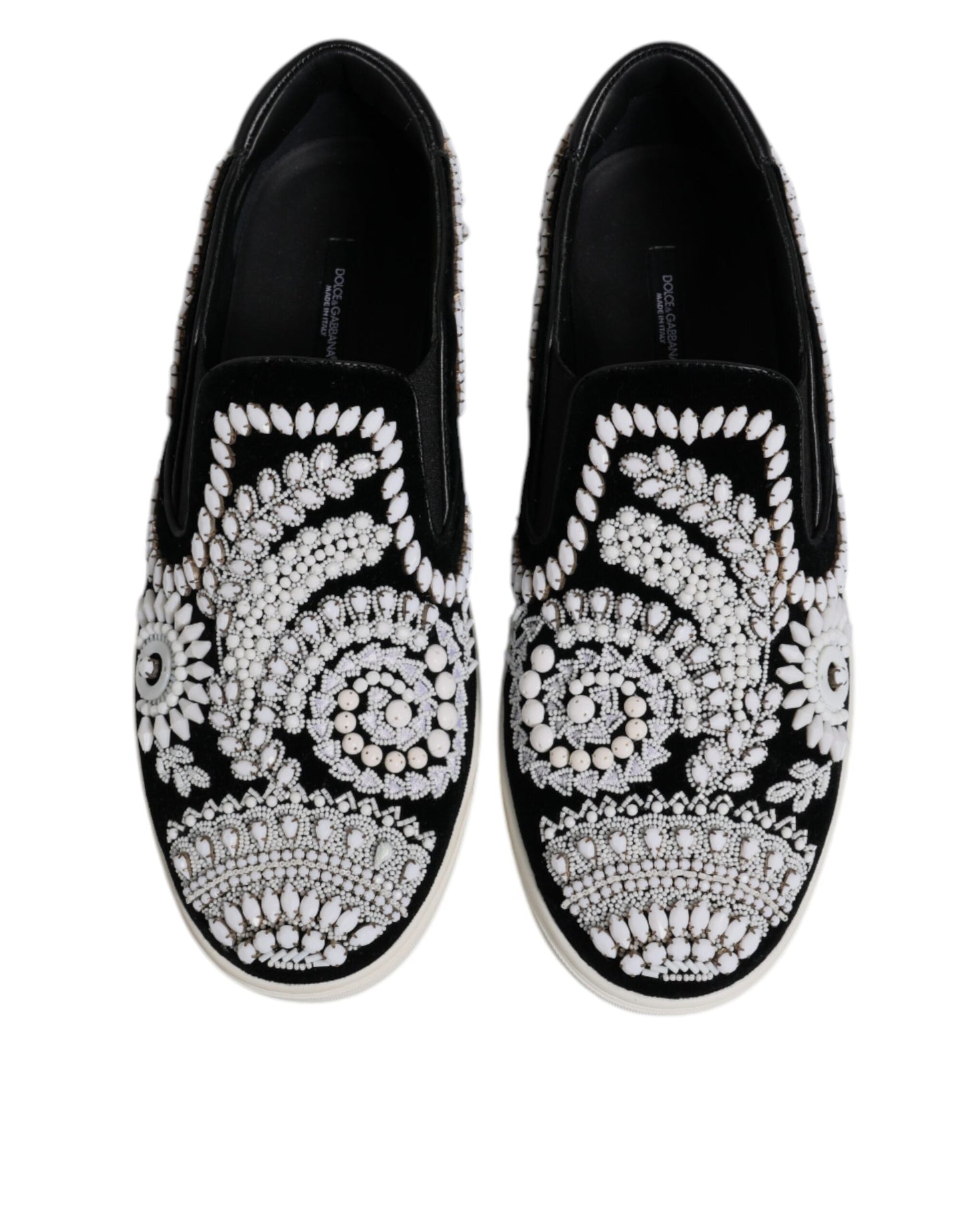 Chaussures à enfiler noires à ornements London pour homme Dolce &amp; Gabbana