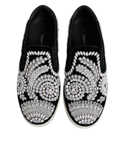 Chaussures à enfiler noires à ornements London pour homme Dolce &amp; Gabbana