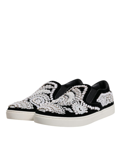 Chaussures à enfiler noires à ornements London pour homme Dolce &amp; Gabbana