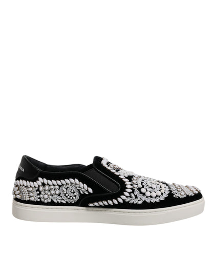 Chaussures à enfiler noires à ornements London pour homme Dolce &amp; Gabbana