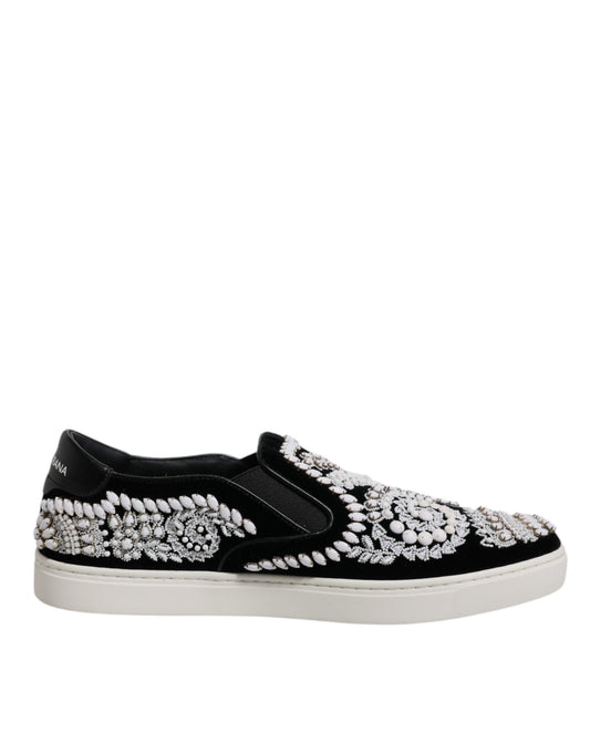 Chaussures à enfiler noires à ornements London pour homme Dolce &amp; Gabbana