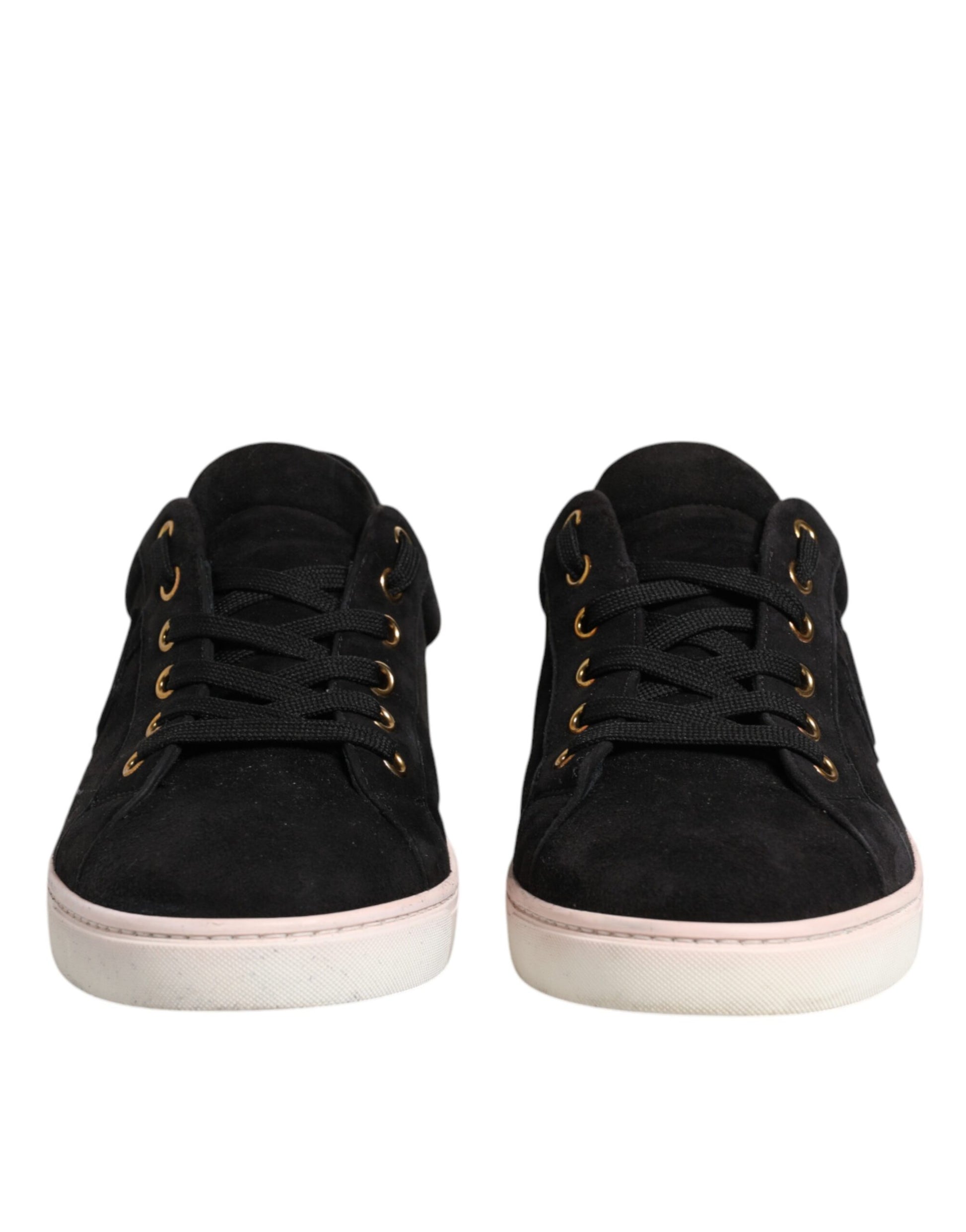 Dolce & Gabbana Black Logo Suede Leather Men Sneakers Shoes by Dolce & Gabbana
