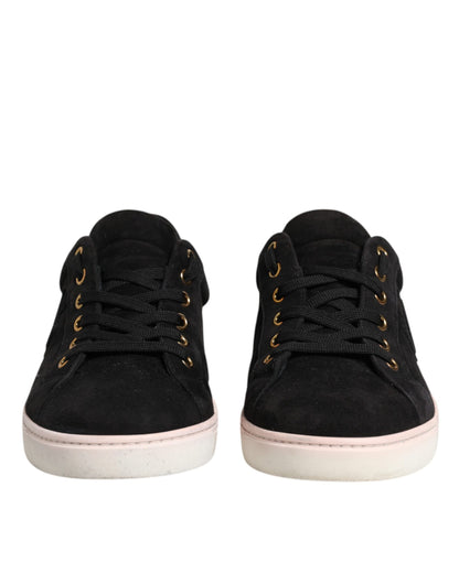 Dolce & Gabbana Black Logo Suede Leather Men Sneakers Shoes by Dolce & Gabbana