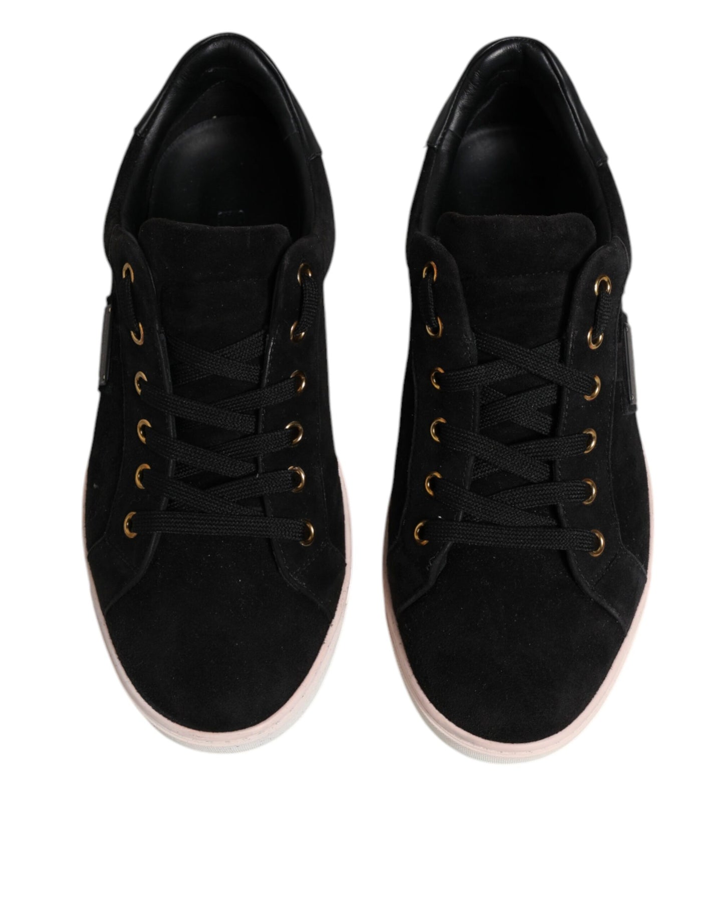 Dolce & Gabbana Black Logo Suede Leather Men Sneakers Shoes by Dolce & Gabbana