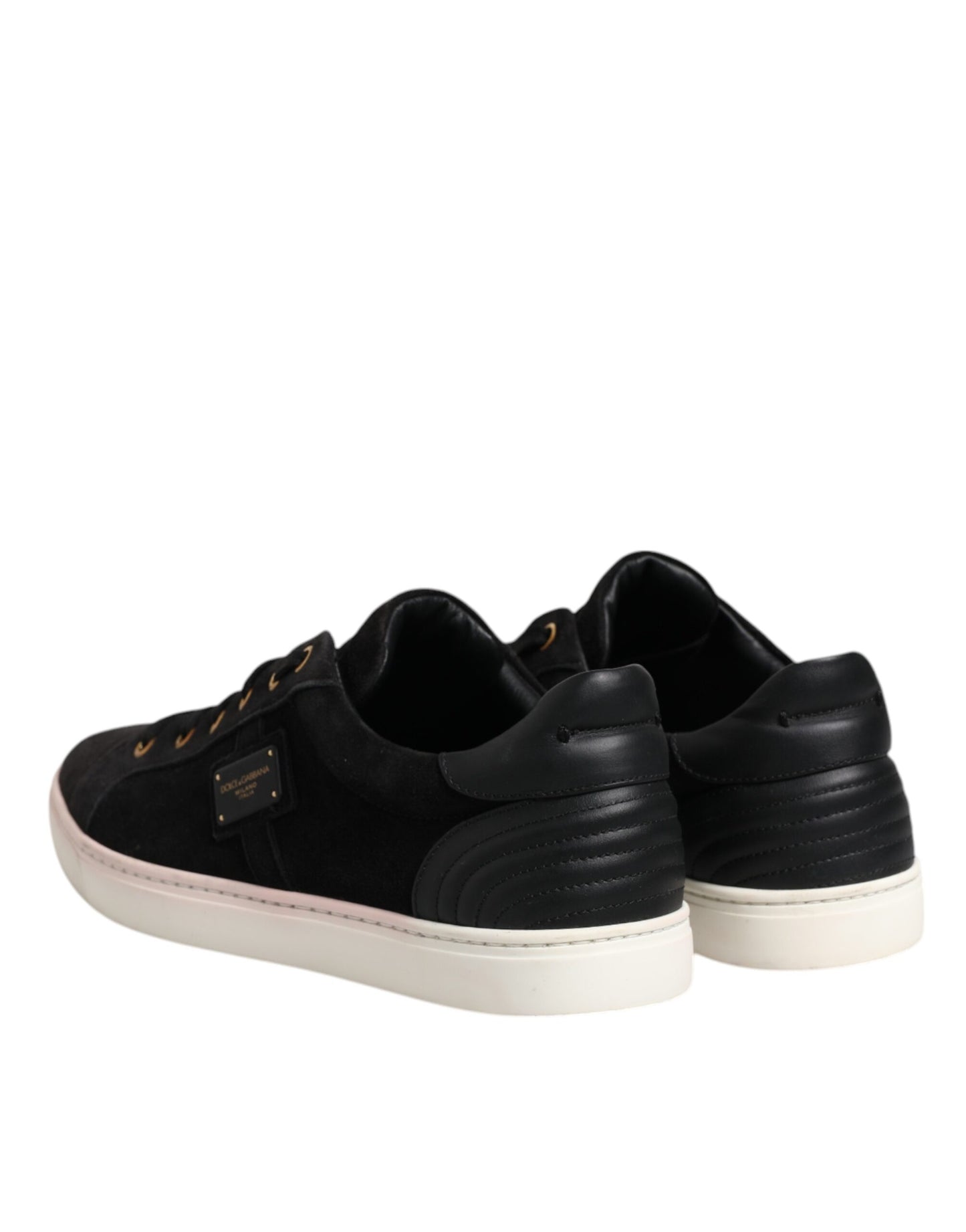 Dolce & Gabbana Black Logo Suede Leather Men Sneakers Shoes by Dolce & Gabbana