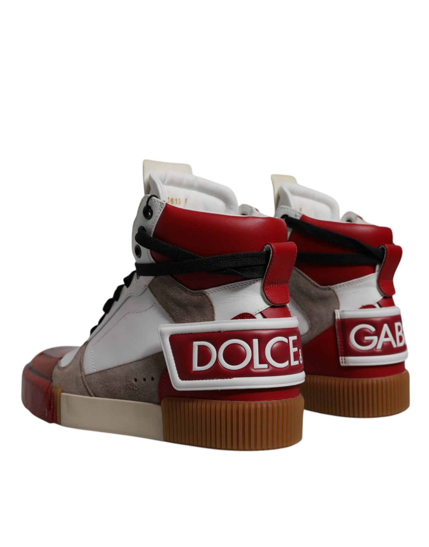 Dolce & Gabbana Multicolor Leather High Top Sneakers Shoes by Dolce & Gabbana