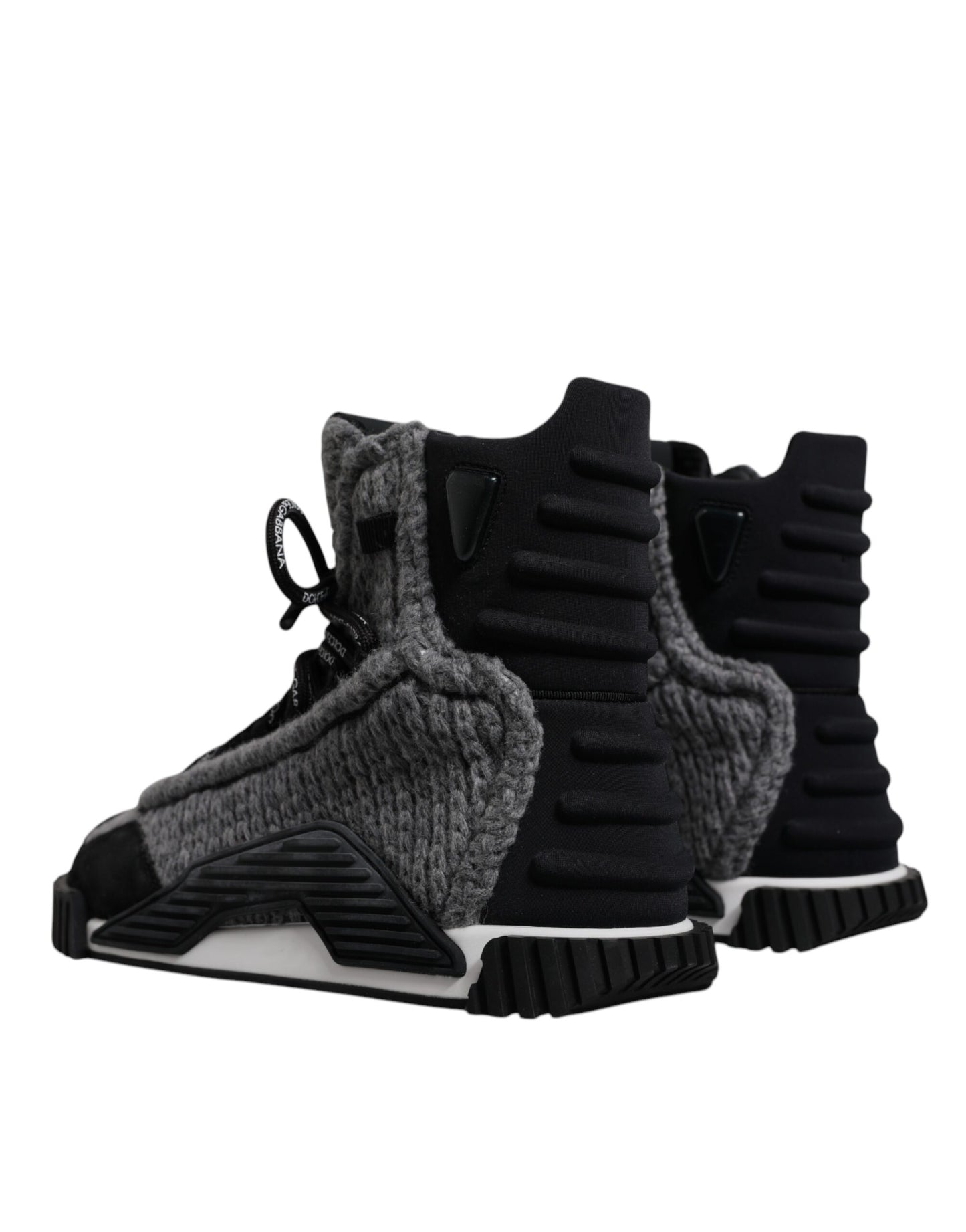 Dolce & Gabbana Gray Black NS1 High Top Boots Sneakers Shoes by Dolce & Gabbana