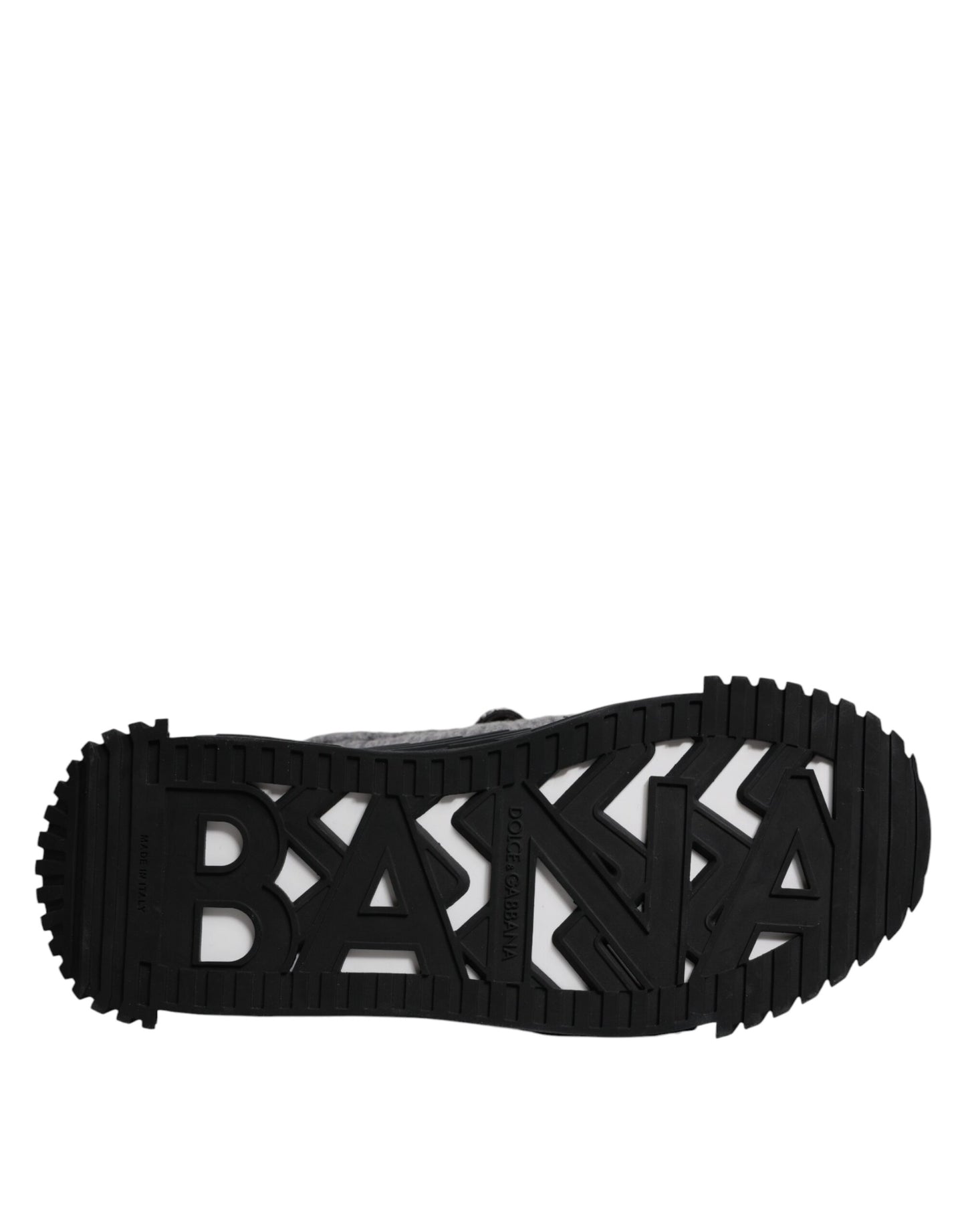 Dolce & Gabbana Gray Black NS1 High Top Boots Sneakers Shoes by Dolce & Gabbana