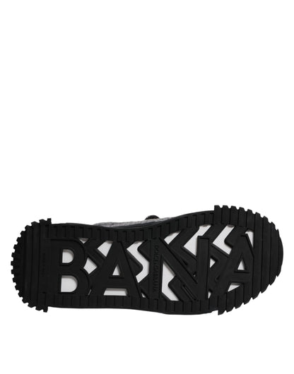 Dolce & Gabbana Gray Black NS1 High Top Boots Sneakers Shoes by Dolce & Gabbana