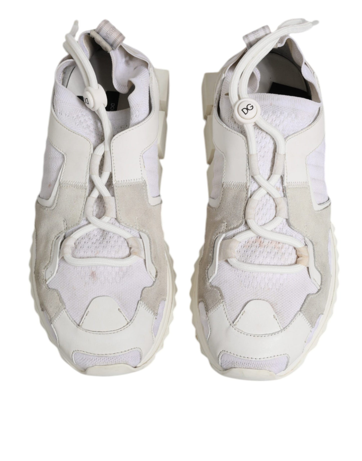 Dolce & Gabbana White Mesh Sorrento Trekking Sneakers Shoes by Dolce & Gabbana