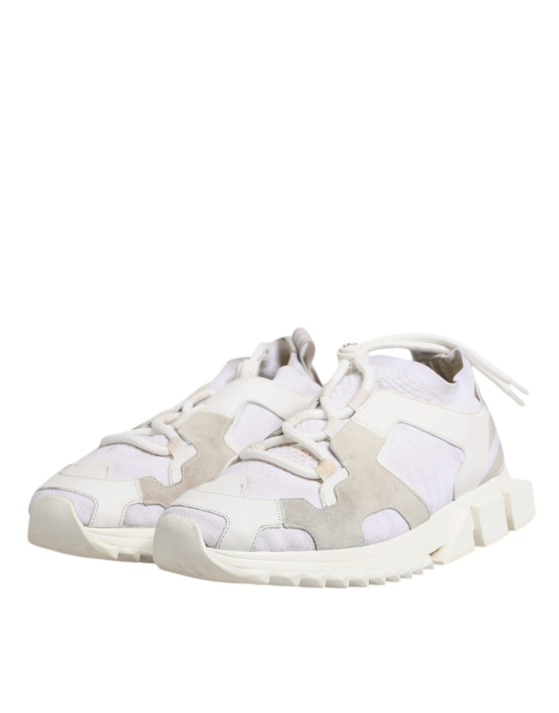 Dolce & Gabbana White Mesh Sorrento Trekking Sneakers Shoes by Dolce & Gabbana