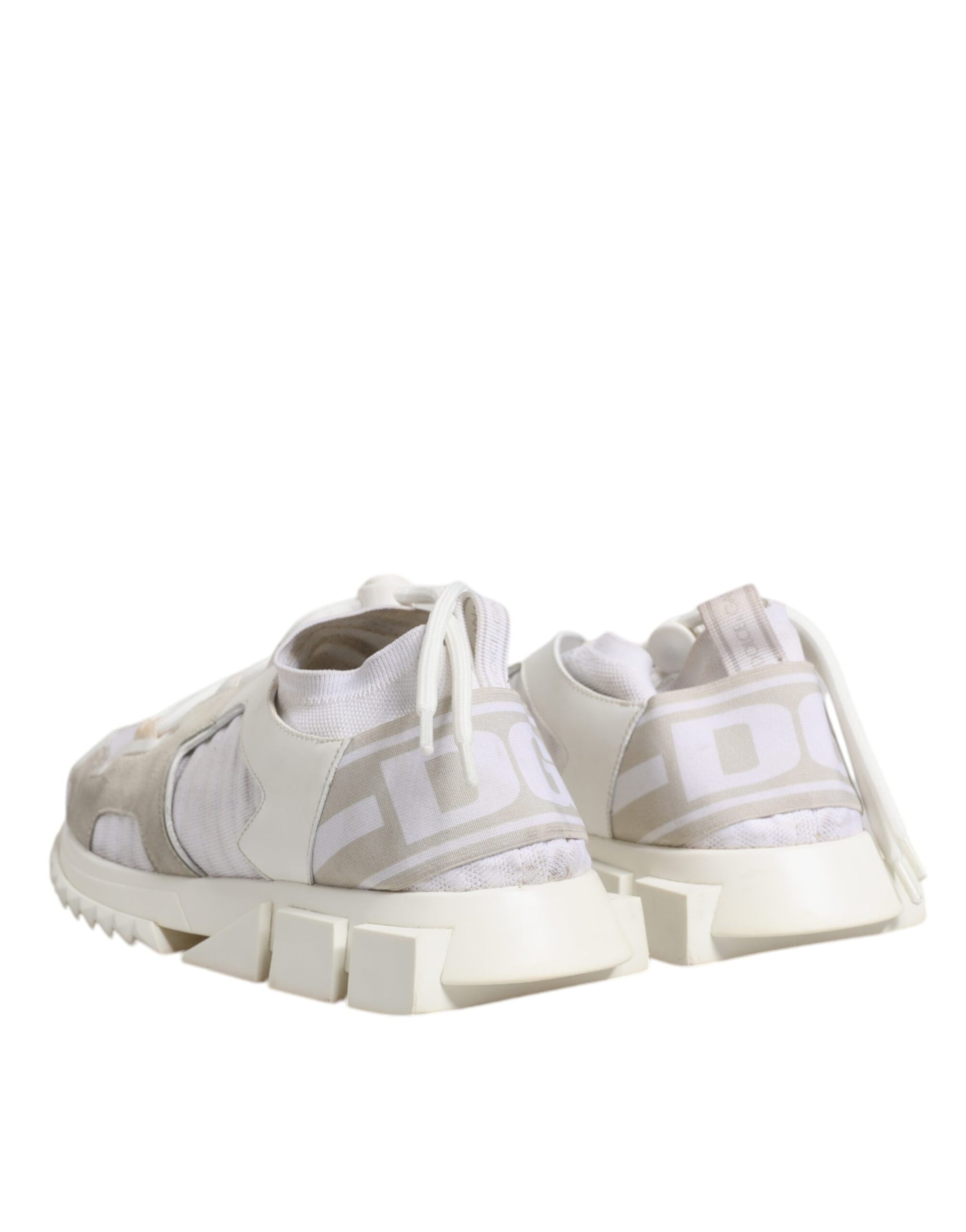 Dolce & Gabbana White Mesh Sorrento Trekking Sneakers Shoes by Dolce & Gabbana