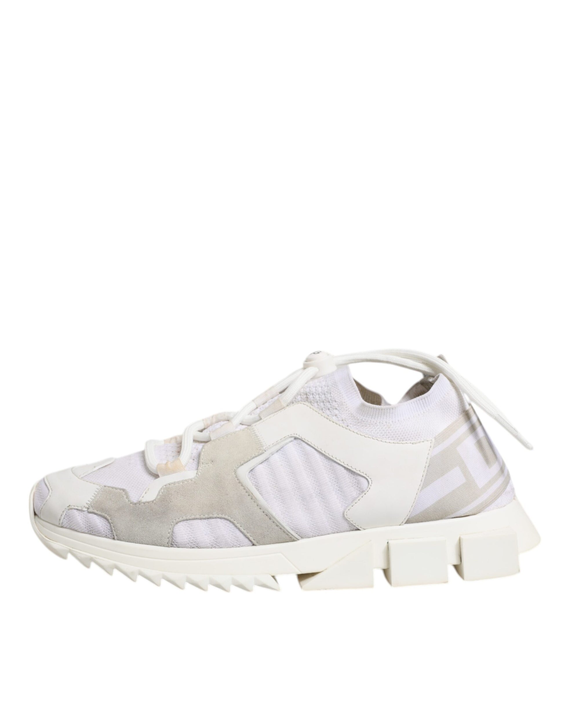 Dolce & Gabbana White Mesh Sorrento Trekking Sneakers Shoes by Dolce & Gabbana