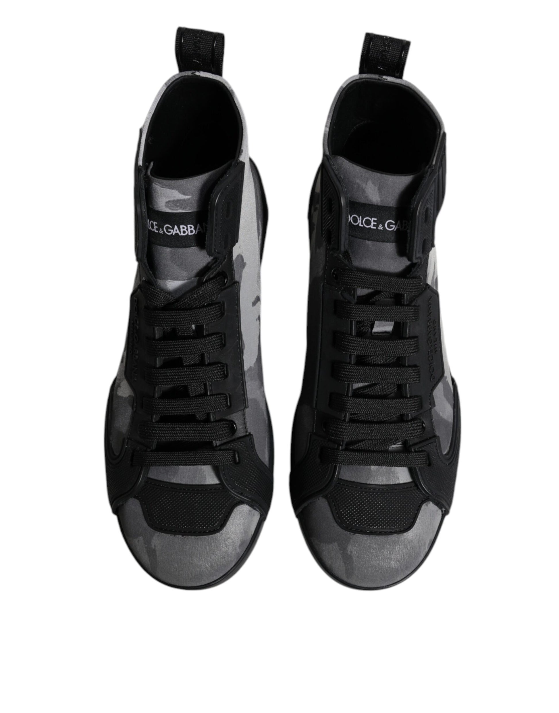Dolce & Gabbana Multicolor Camouflage High Top Sneakers Shoes by Dolce & Gabbana