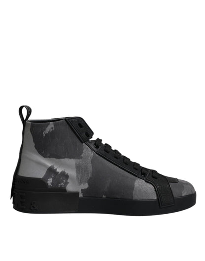 Dolce & Gabbana Multicolor Camouflage High Top Sneakers Shoes by Dolce & Gabbana