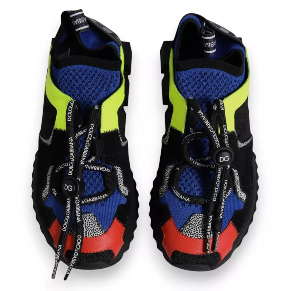 Dolce &amp; Gabbana Multicolor Mesh Sorrento Trekking Sneakers Shoes