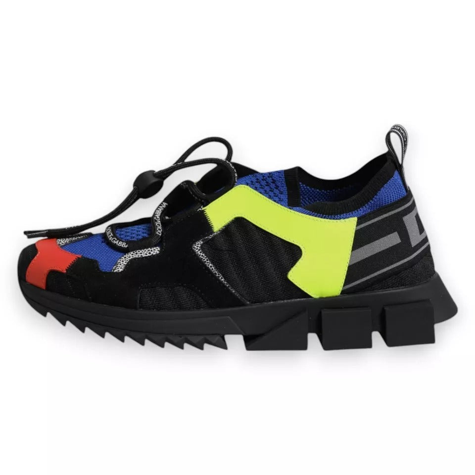 Dolce &amp; Gabbana Multicolor Mesh Sorrento Trekking Sneakers Shoes