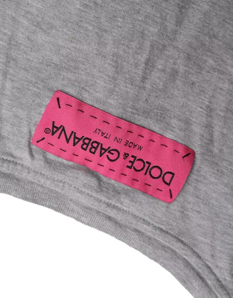 Dolce &amp; Gabbana T-shirt haut L'Amore E'Bellezza en coton gris
