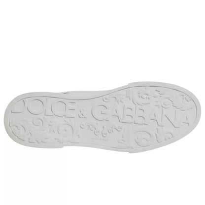 Dolce & Gabbana White Green Leather Crown Milano Sneakers Shoes by Dolce & Gabbana