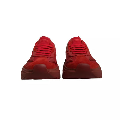 Dolce & Gabbana Red Leather Daymaster Low Top Sneakers Shoes by Dolce & Gabbana