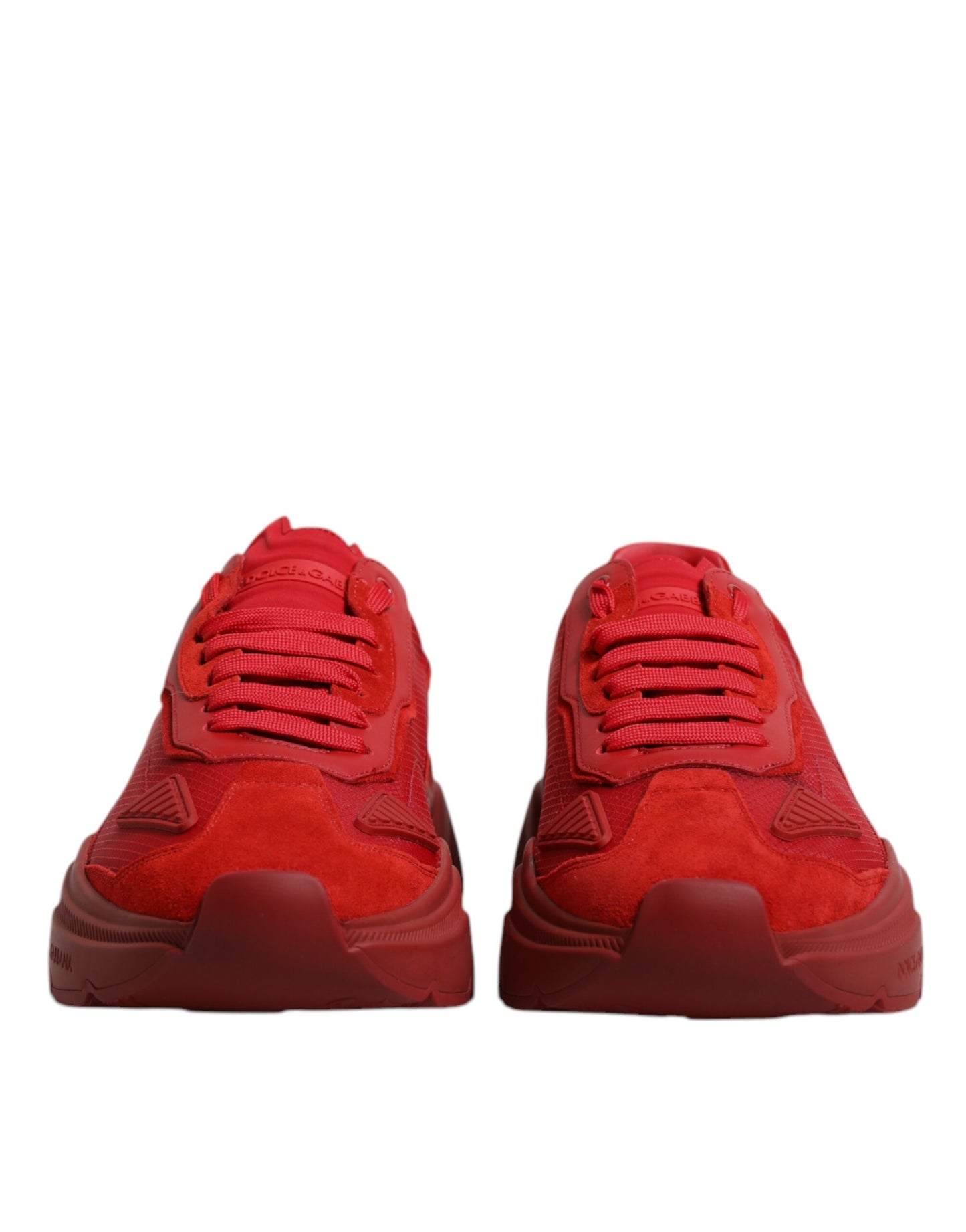 Dolce & Gabbana Red Leather Daymaster Low Top Sneakers Shoes by Dolce & Gabbana