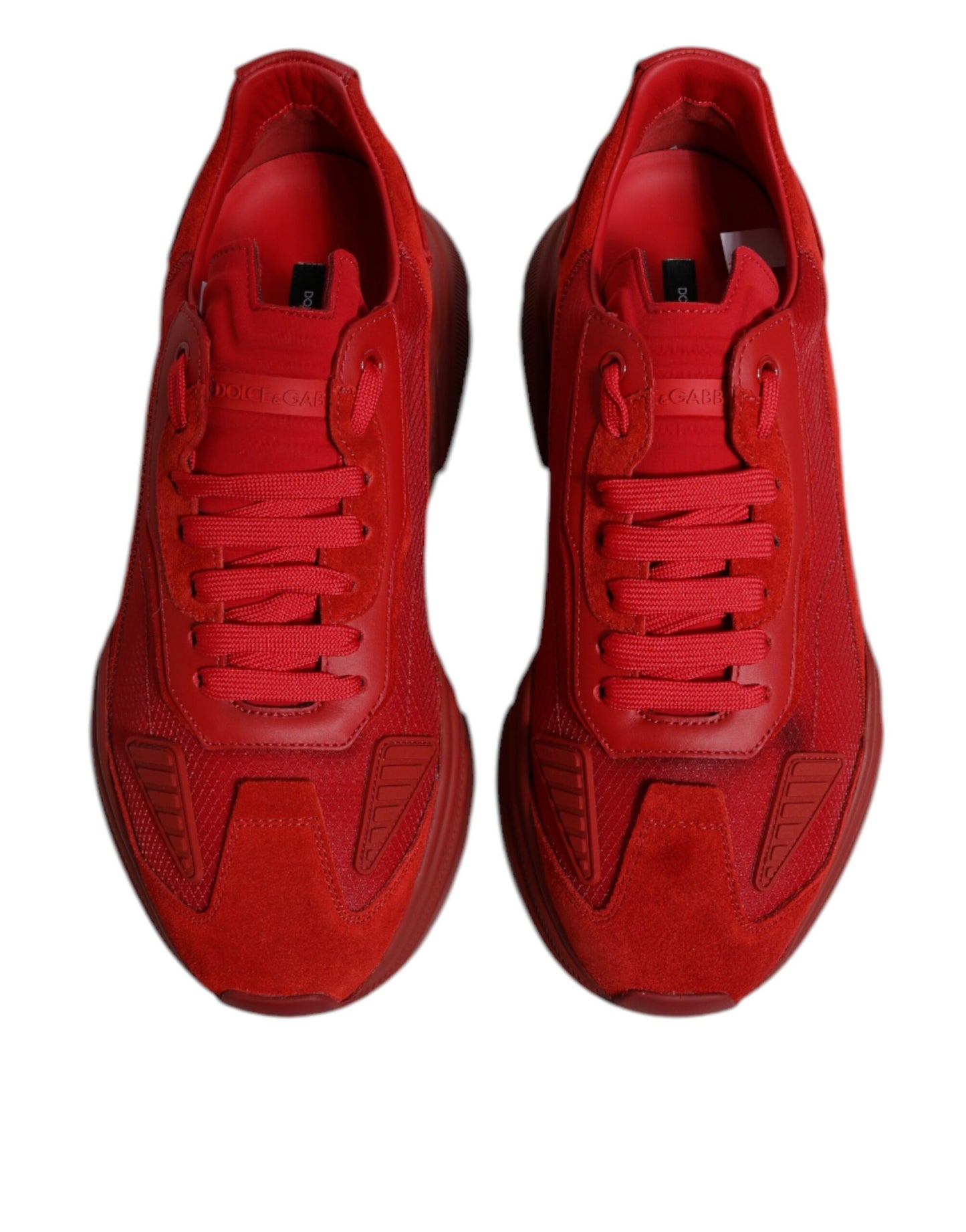 Dolce & Gabbana Red Leather Daymaster Low Top Sneakers Shoes by Dolce & Gabbana